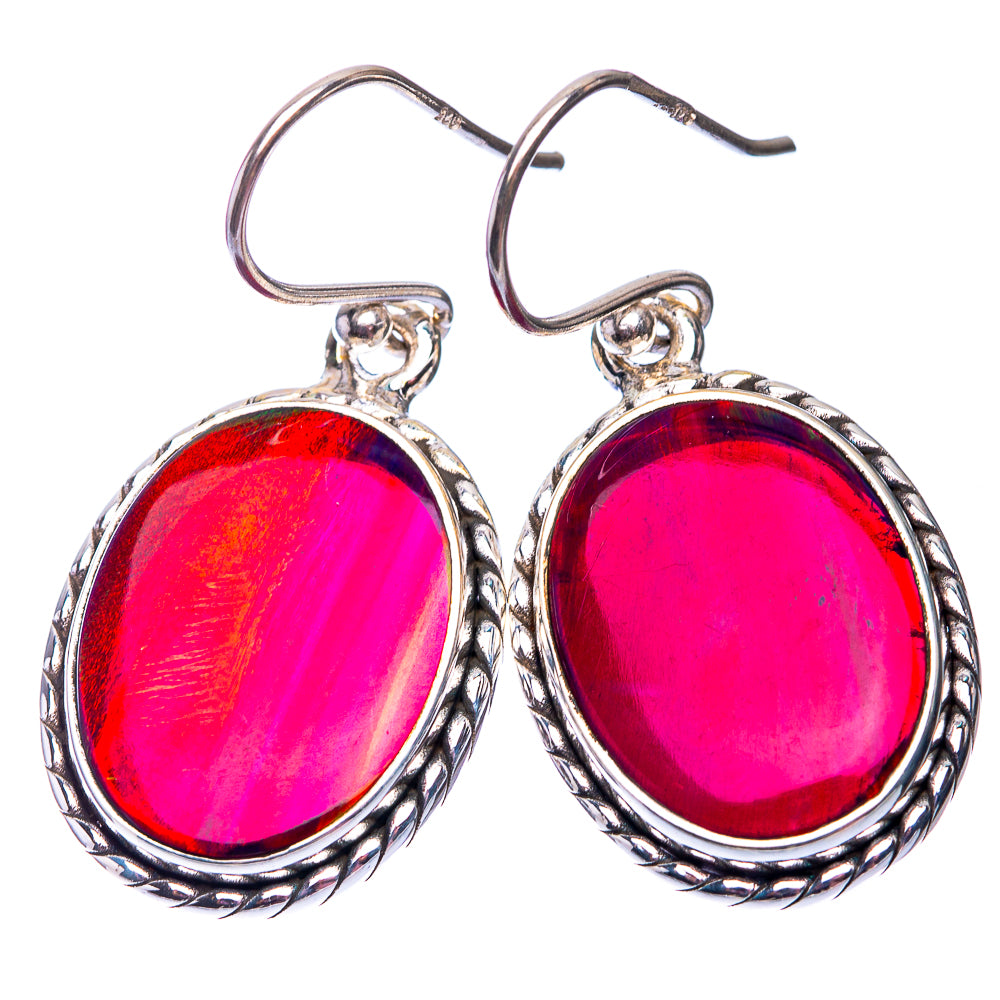 Aura Opal Earrings 1 3/8" (925 Sterling Silver) E432283