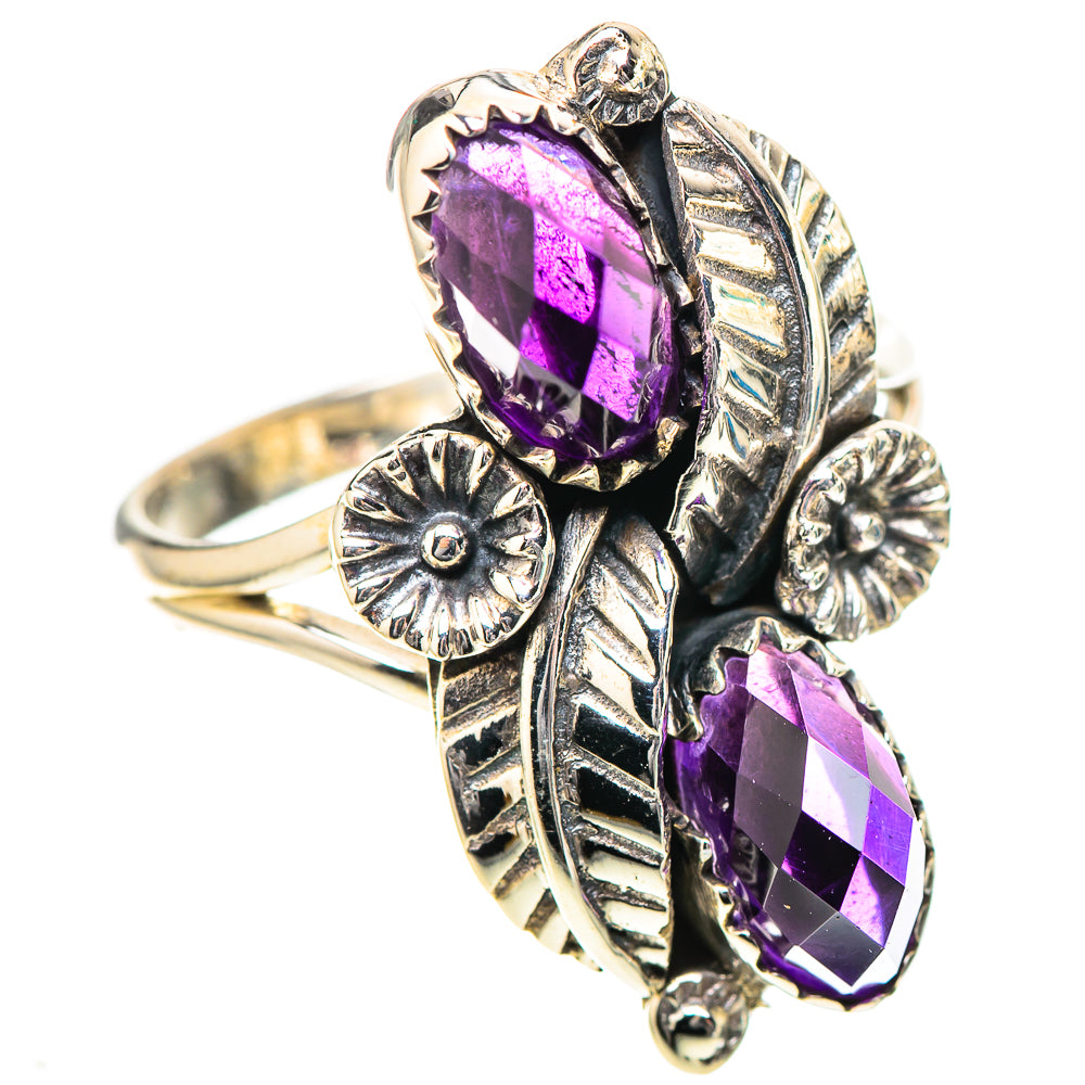 Faceted Amethyst Ring Size 9.25 (925 Sterling Silver) RING139181
