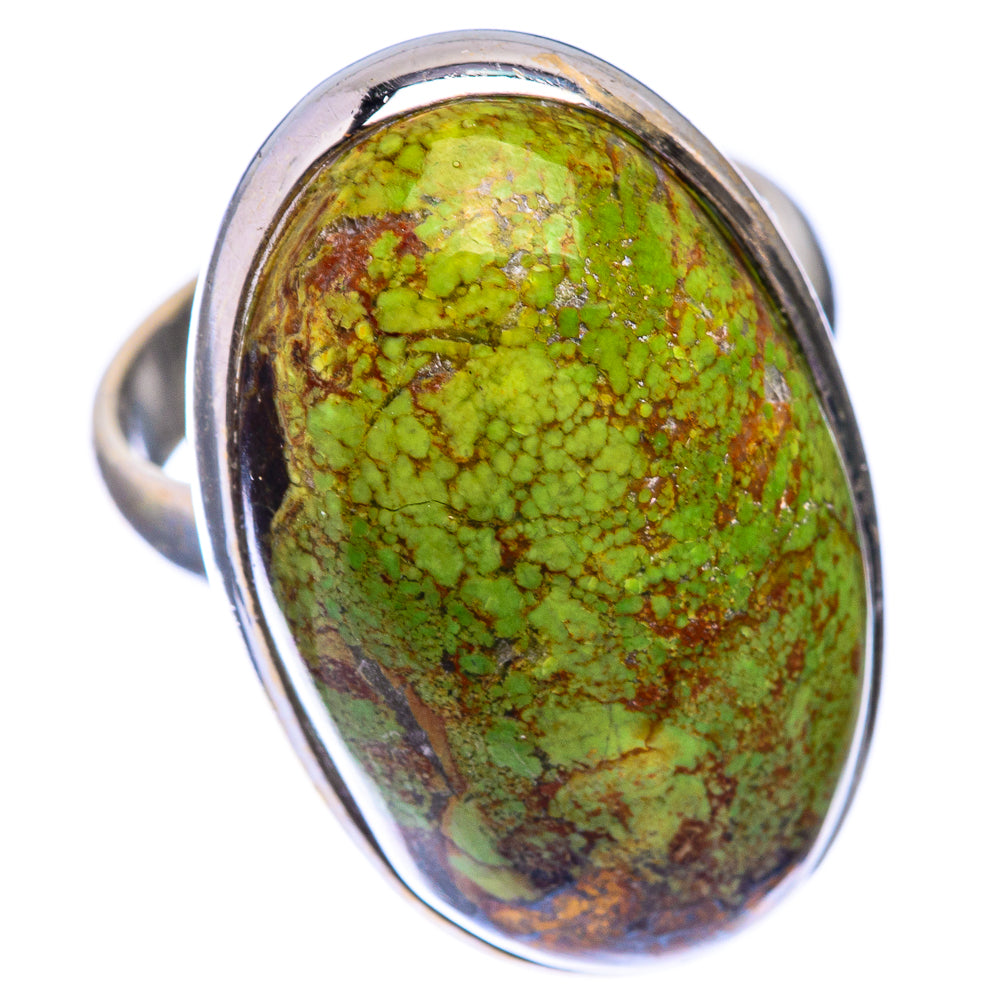 Large Gaspeite Ring Size 7.75 (925 Sterling Silver) R141403