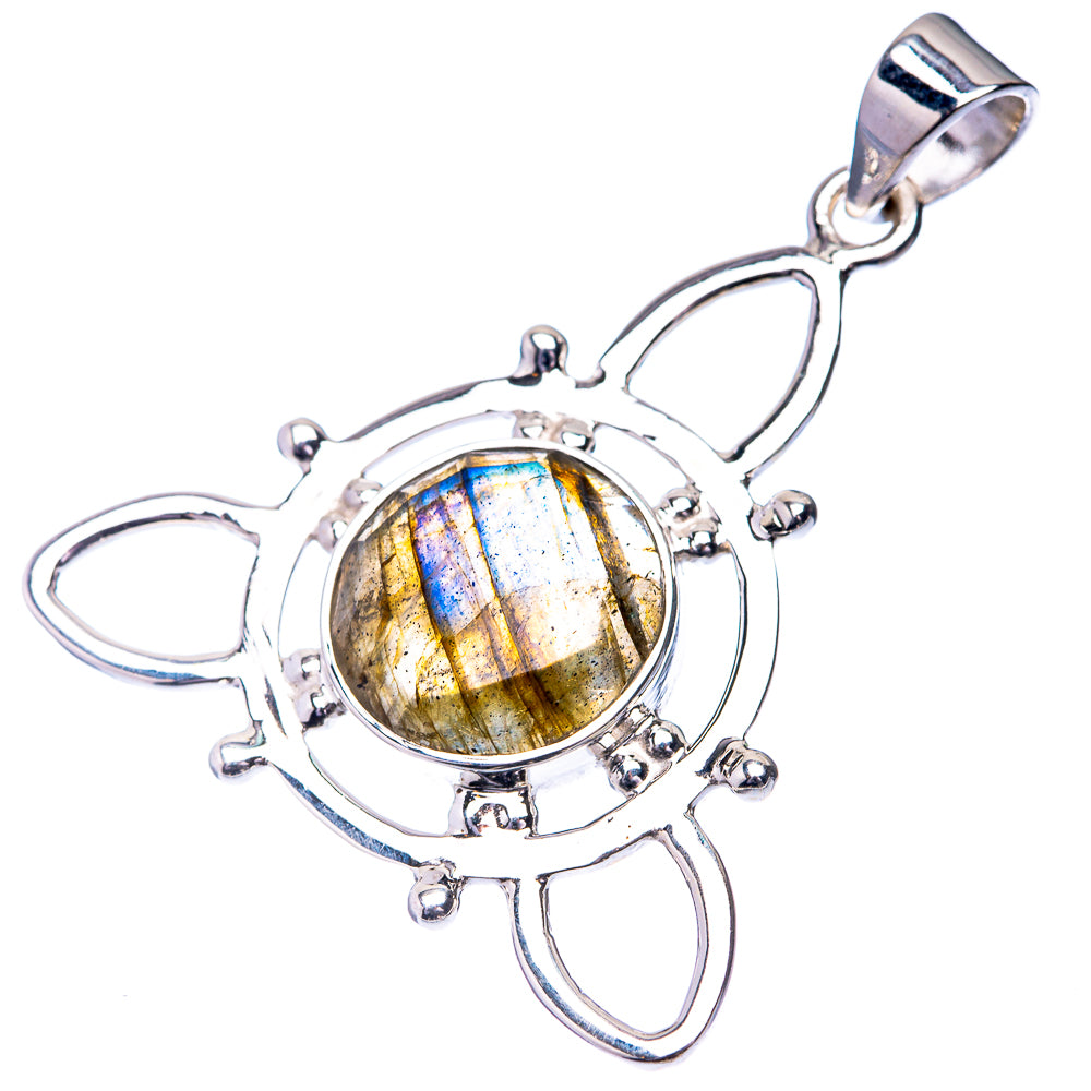 Premium Signature Labradorite Pendant 1 1/2" (925 Sterling Silver) P38787
