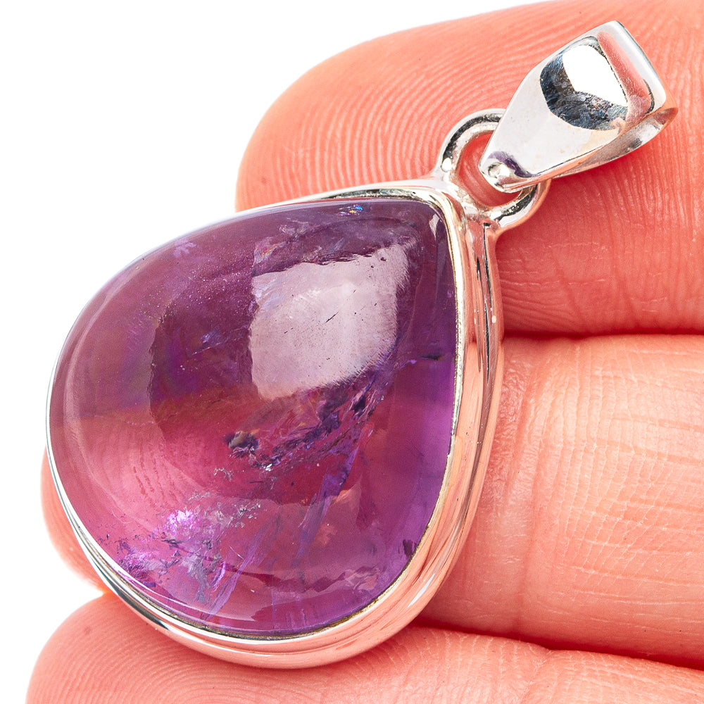 Amethyst 925 Sterling Silver Pendant 1 3/8" (925 Sterling Silver) P43661