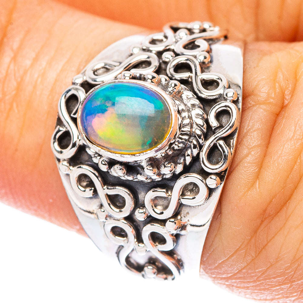Rare Ethiopian Opal Ring Size 7 (925 Sterling Silver) R4365