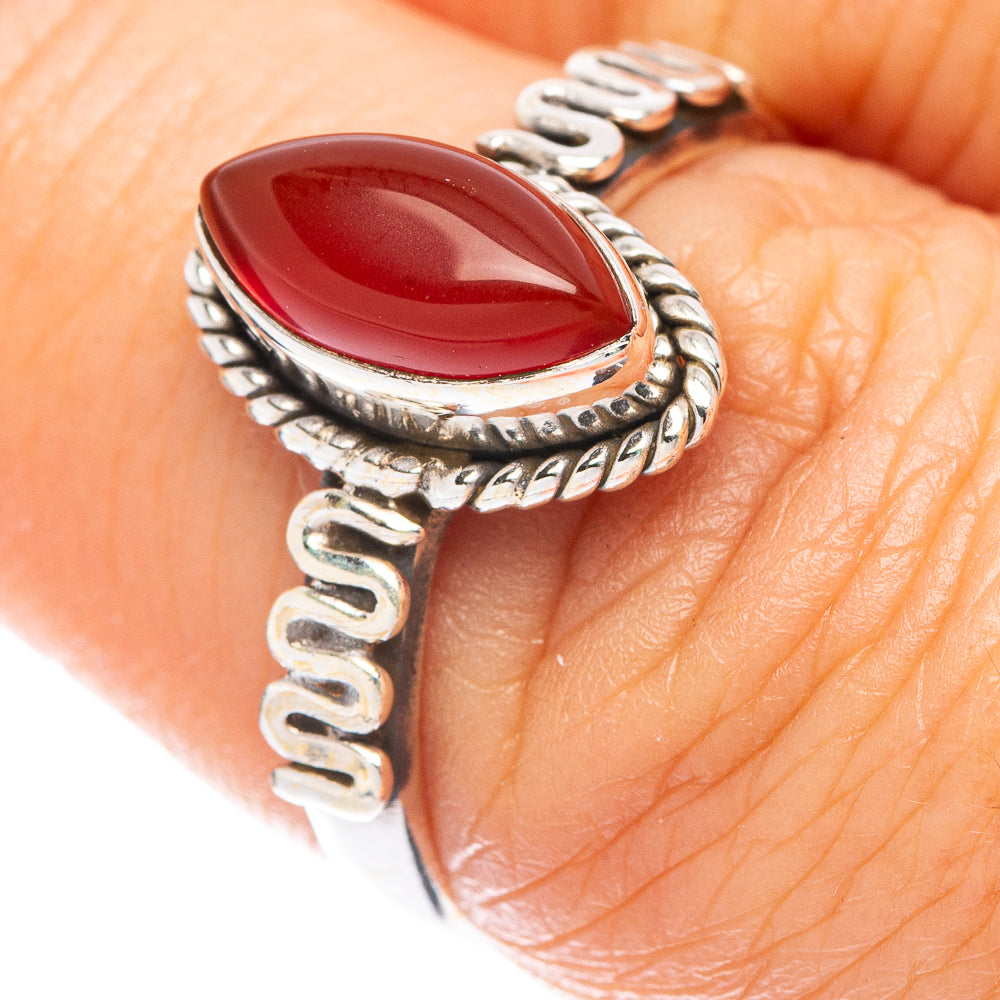 Red Onyx Ring Size 7 (925 Sterling Silver) R5663