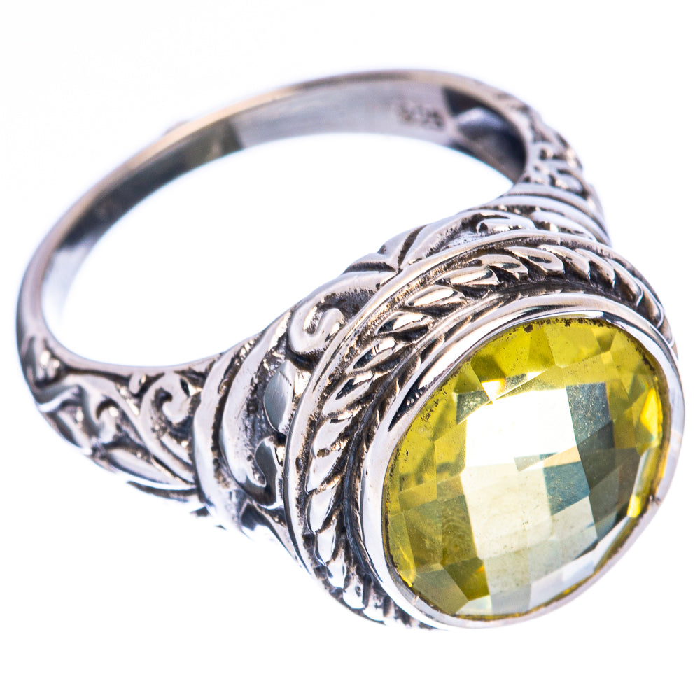 Faceted Citrine Ring Size 8.5 (925 Sterling Silver) R3314