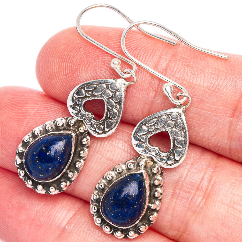 Lapis Lazuli Earrings 1 3/4" (925 Sterling Silver) E433199