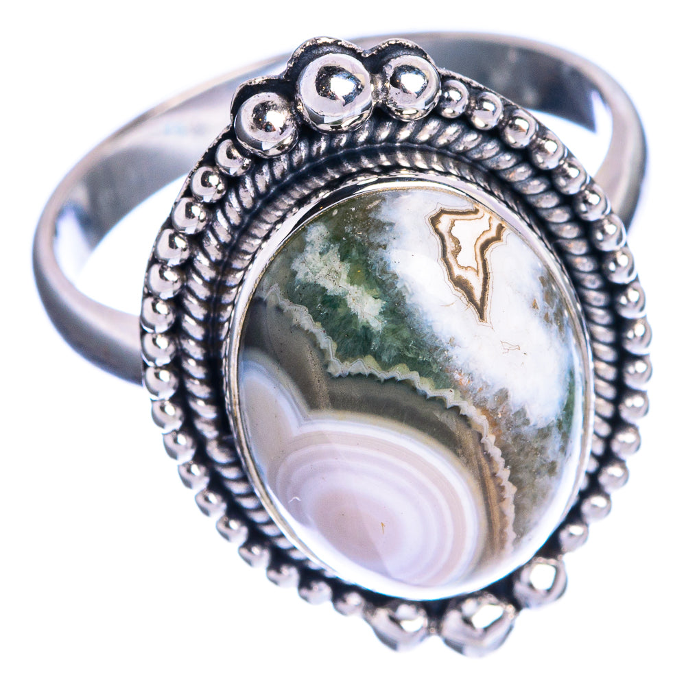 Ocean Jasper Ring Size 10 (925 Sterling Silver) R144291