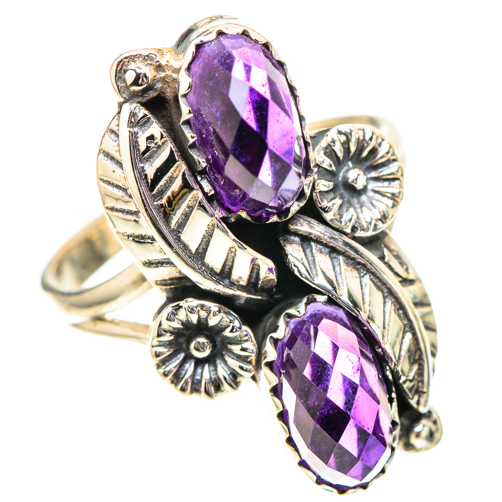 Faceted Amethyst Ring Size 8.75 (925 Sterling Silver) RING139058