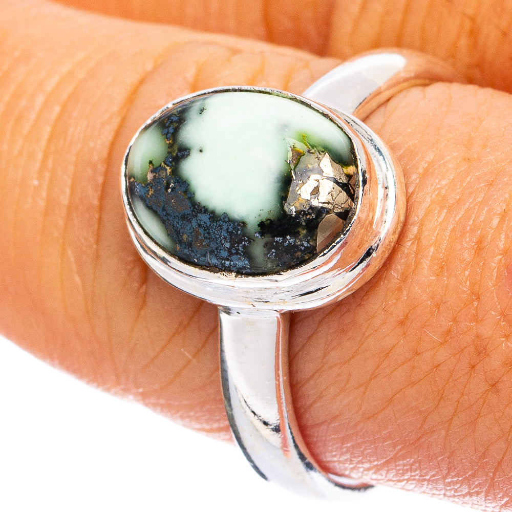 Sonoran Gold Turquoise Ring Size 9 (925 Sterling Silver) R8207