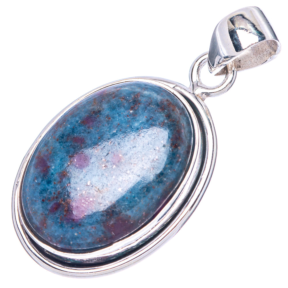 Ruby Fuchsite Pendant 1 1/2" (925 Sterling Silver) P42445