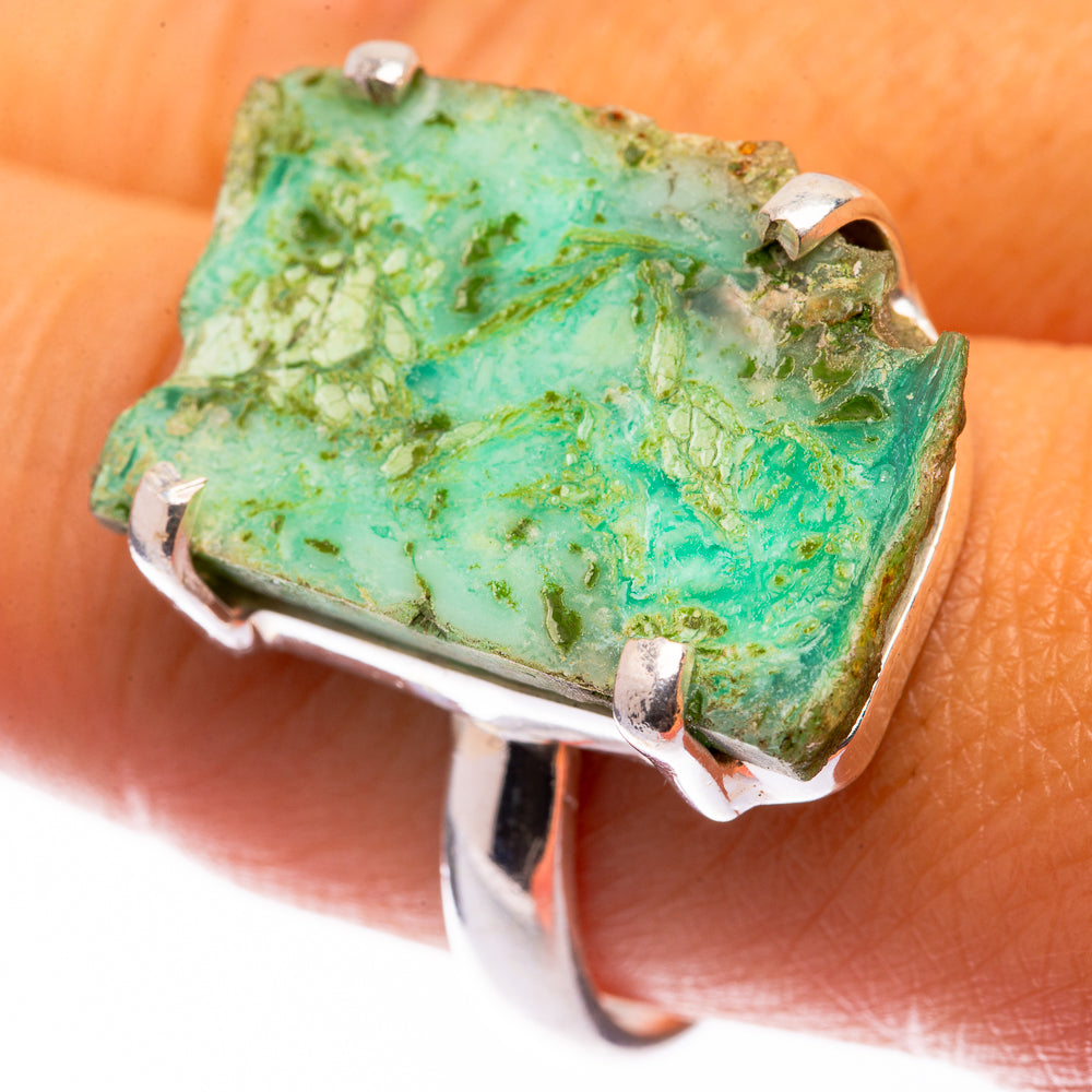Large Chrysoprase Ring Size 9.25 (925 Sterling Silver) R141159