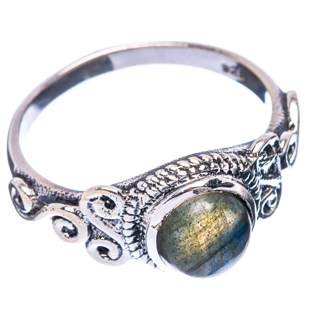 Labradorite Dainty Ring Size 7.75 (925 Sterling Silver) R5868