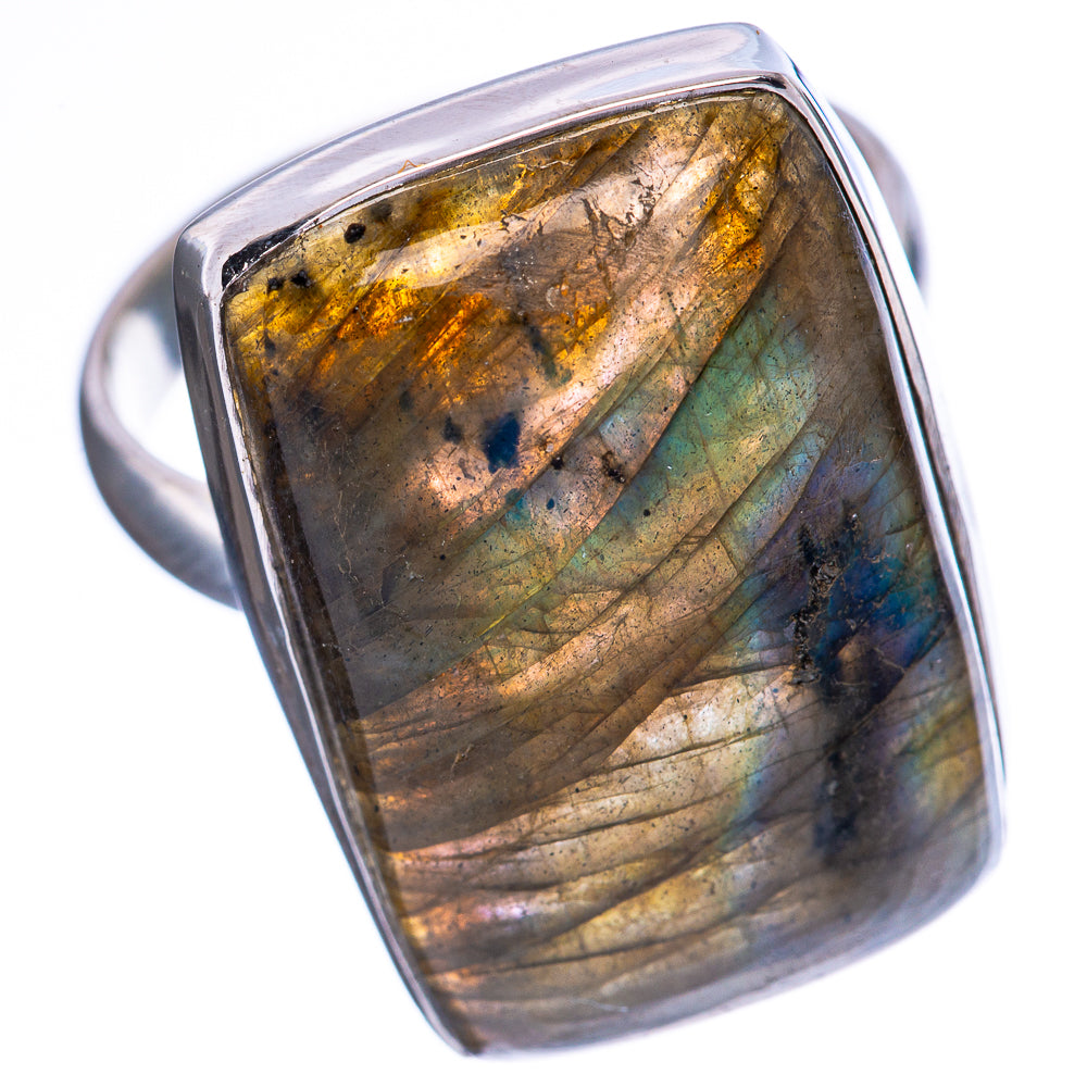 Labradorite Ring Size 9 (925 Sterling Silver) R3795