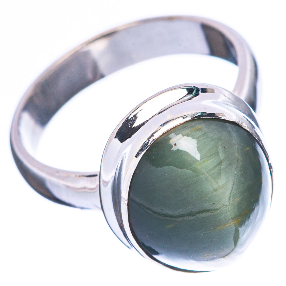 Cats Eye Jasper Ring Size 5 (925 Sterling Silver) R4010
