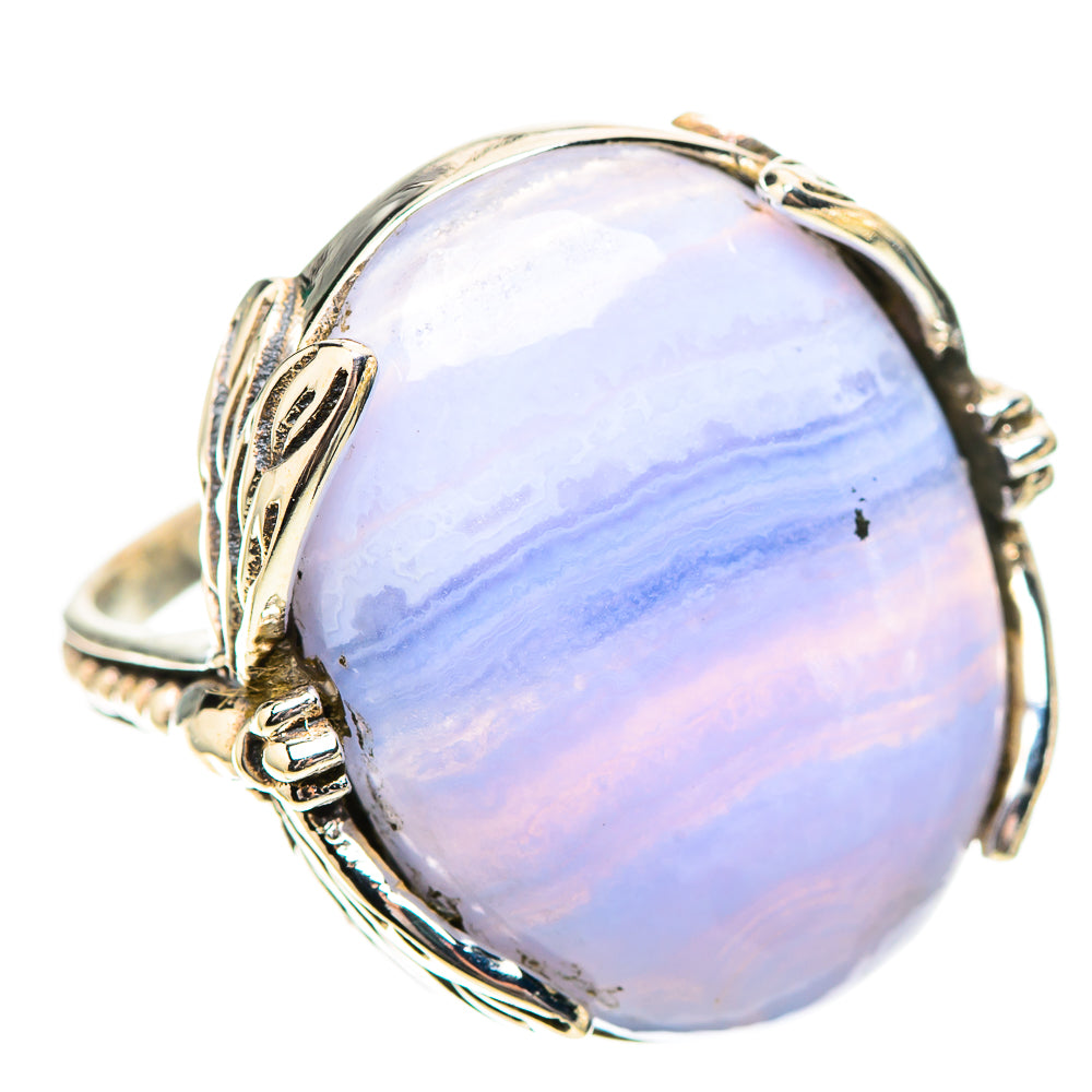 Blue Lace Agate Ring Size 7 (925 Sterling Silver) RING139029