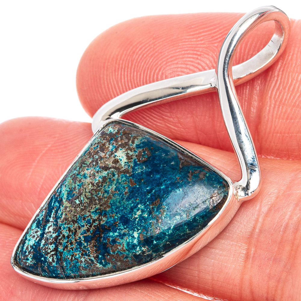 Premium Shattuckite Pendant 1 5/8" (925 Sterling Silver) P41836