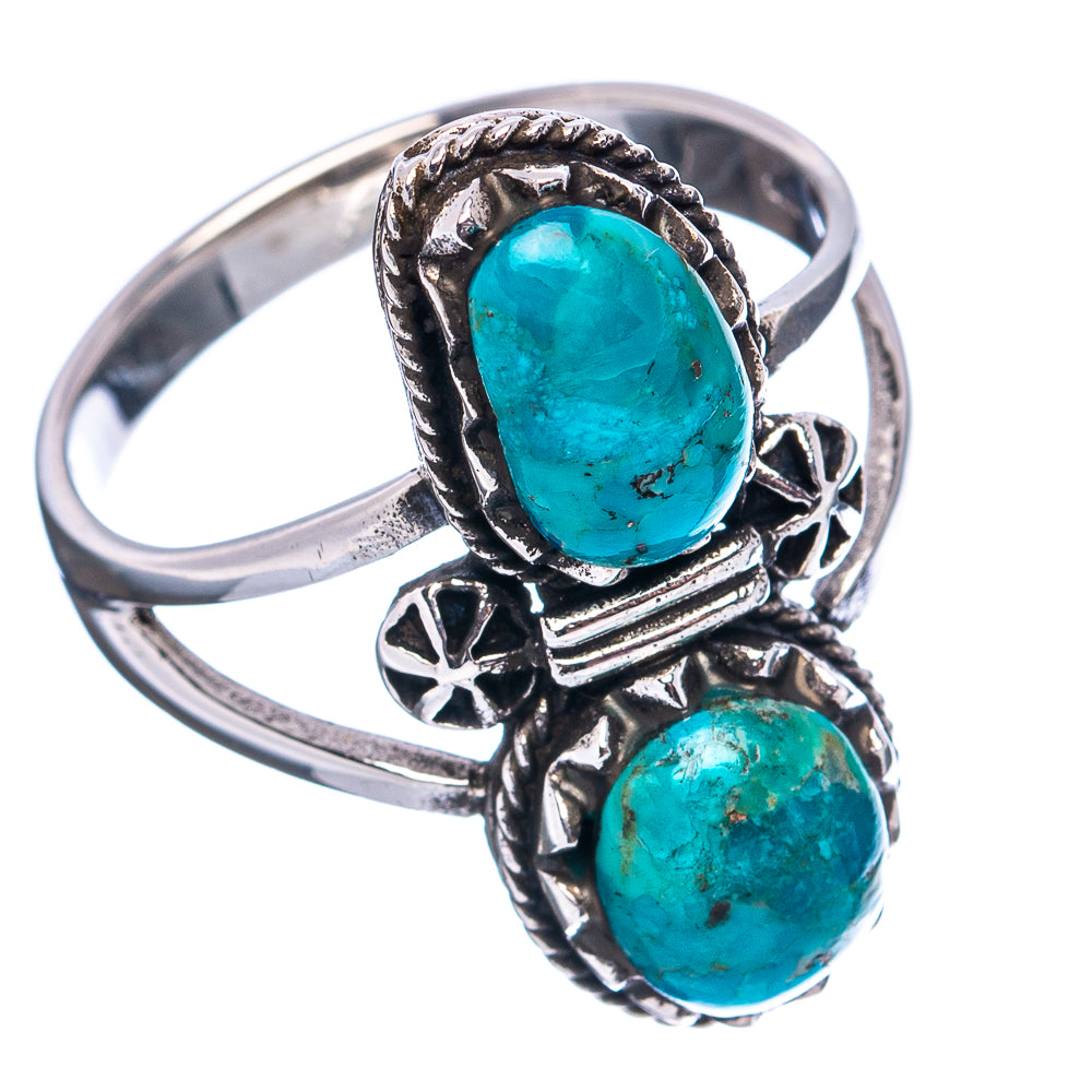 Native Style Mohave Turquoise Ring Size 9.5 (.925 Sterling Silver)