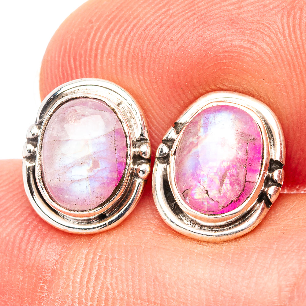Cotton Candy Turquoise Earrings 3/8" (.925 Sterling Silver)