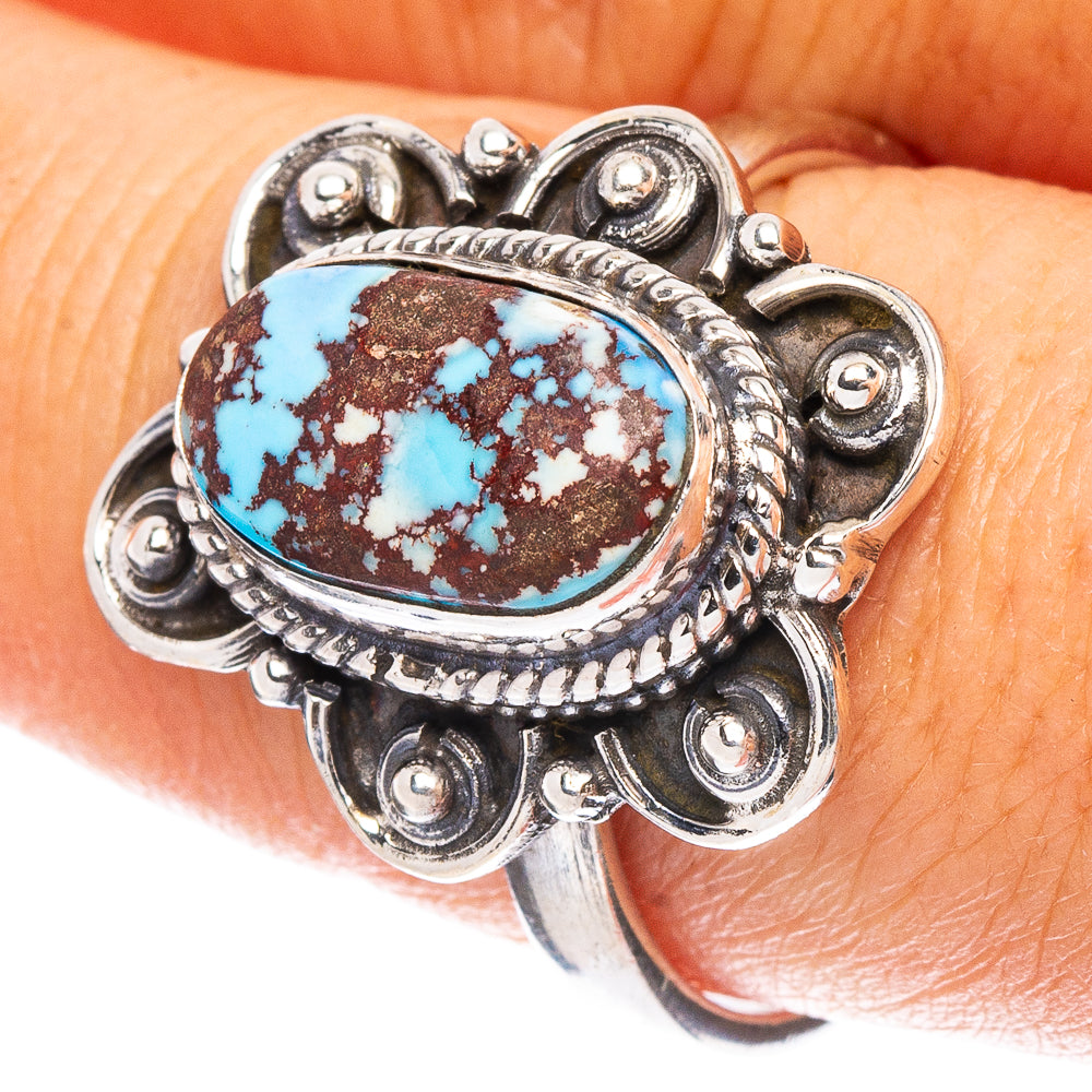 Rare Golden Hills Turquoise Ring Size 8.75 (925 Sterling Silver) R7849