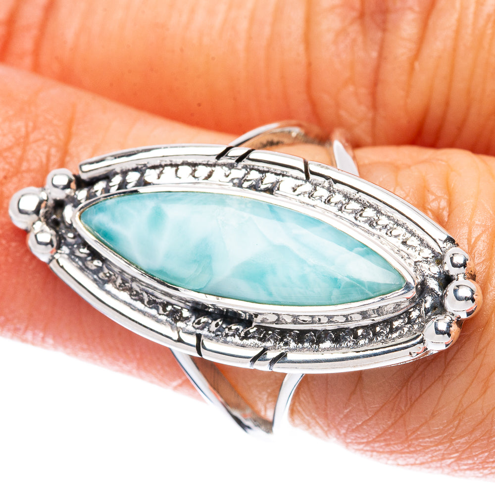 Asc Premium Larimar Ring Size 6 (925 Sterling Silver) R3501