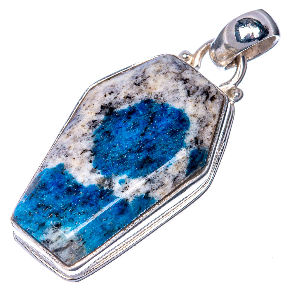 K2 Blue Azurite Pendant 1 3/8" (925 Sterling Silver) P40827