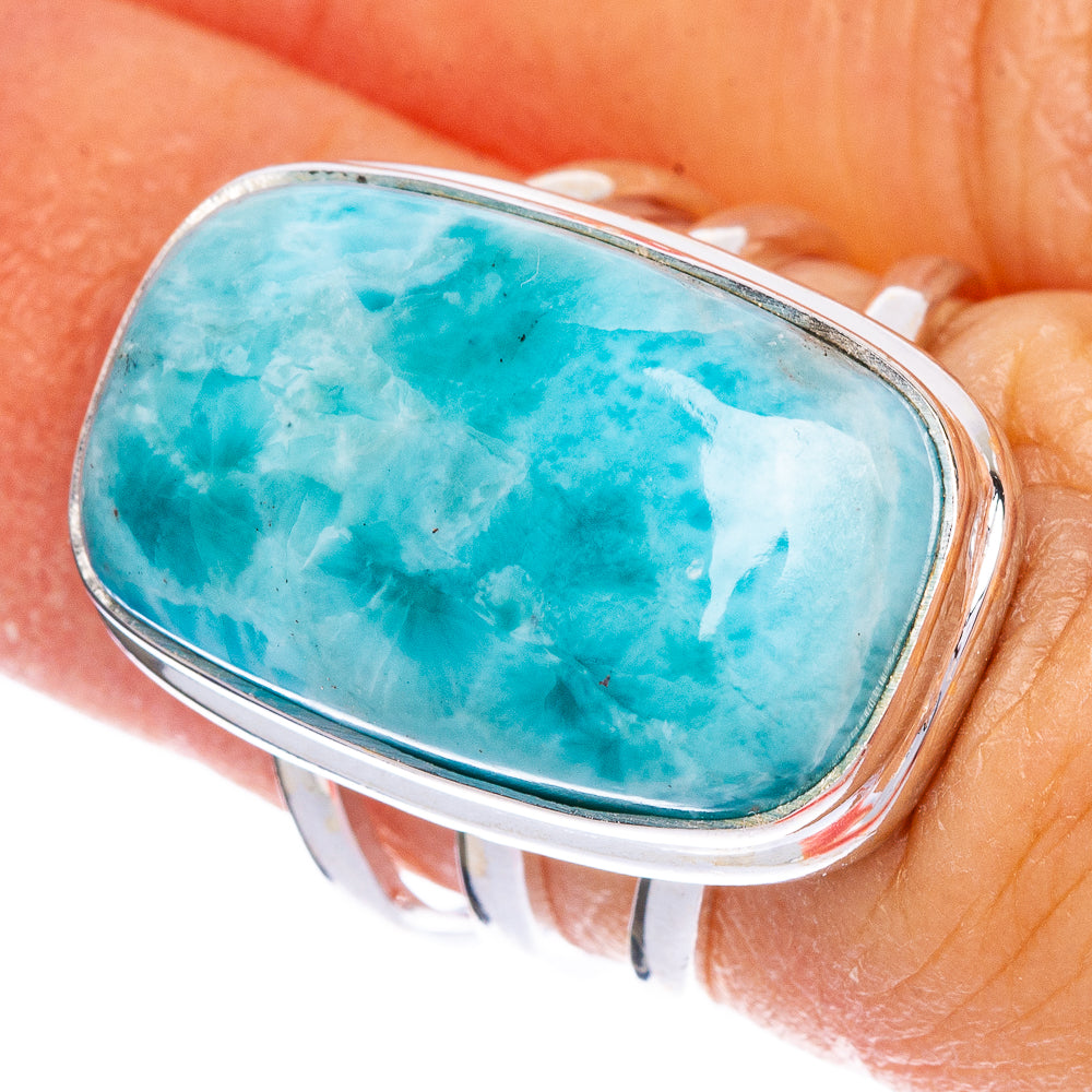 Rare Larimar Ring Size 5.75 (925 Sterling Silver) R147098