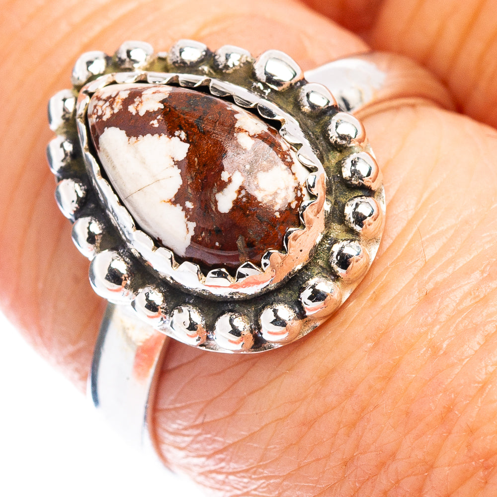 Wild Horse Jasper Native Style Ring Size 7.75 (.925 Sterling Silver)