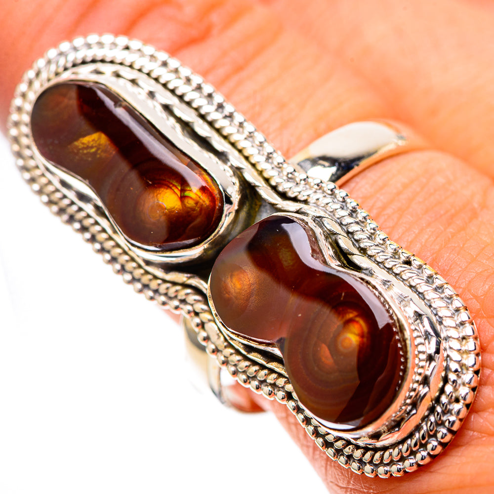 Large Mexican Fire Agate Ring Size 10 (925 Sterling Silver) RING139099