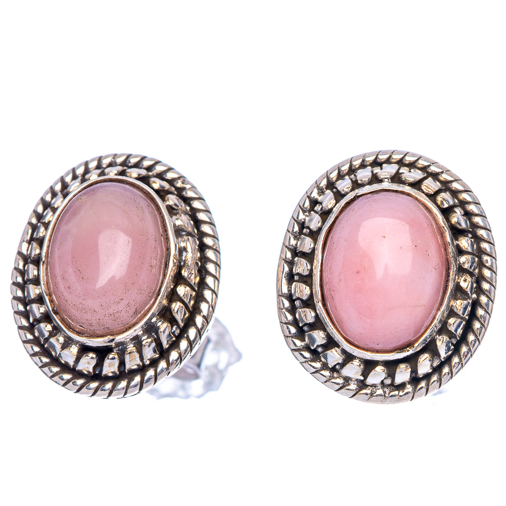 Pink Opal Earrings 1/2" (925 Sterling Silver) E1510