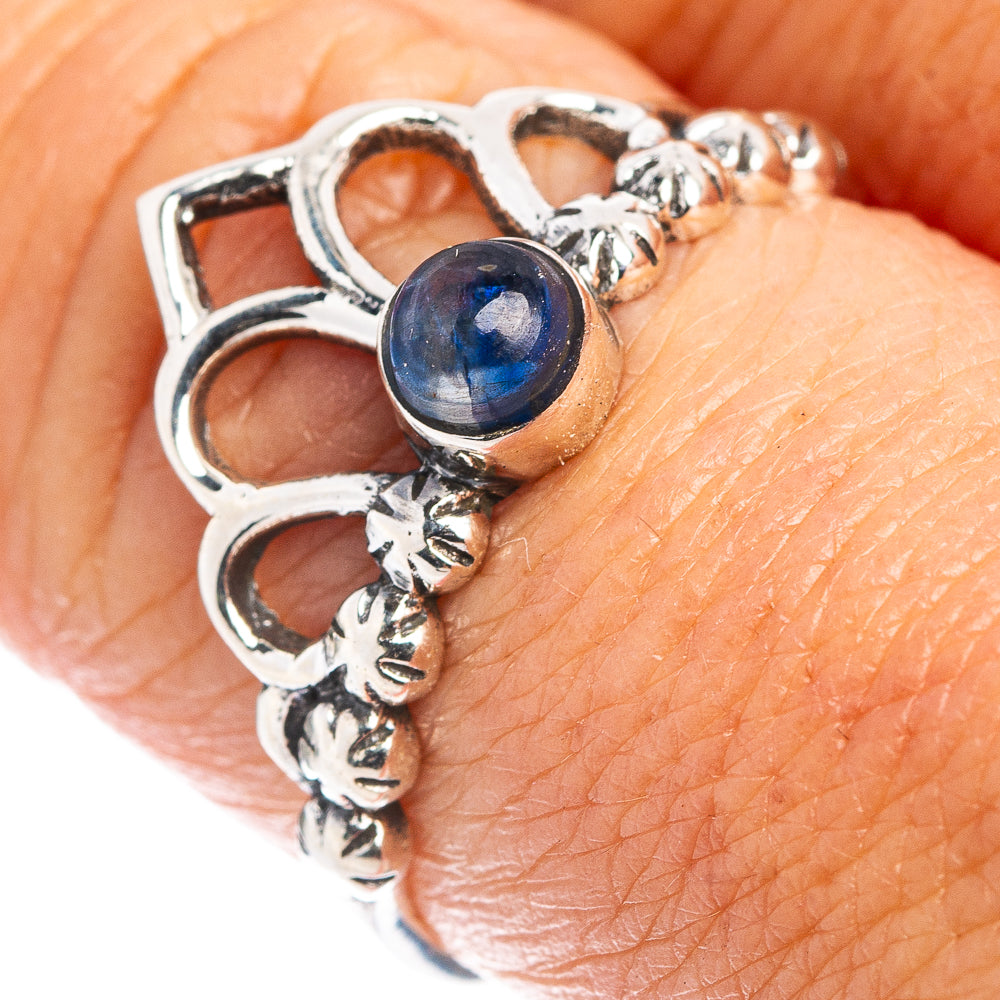 Kyanite Crown Dainty Ring Size 7.75 (.925 Sterling Silver)