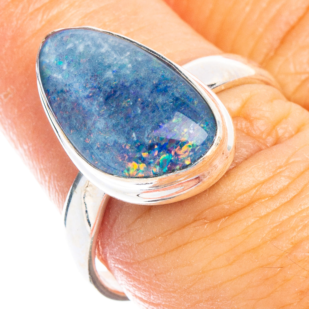 Rare Triplet Opal Ring Size 8 (925 Sterling Silver) R6753