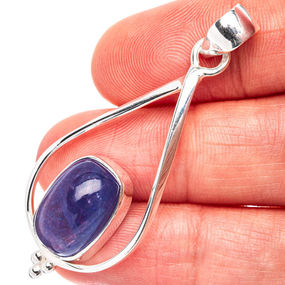 Rare Premium Tanzanite Pendant 2 1/8" (.925 Sterling Silver)