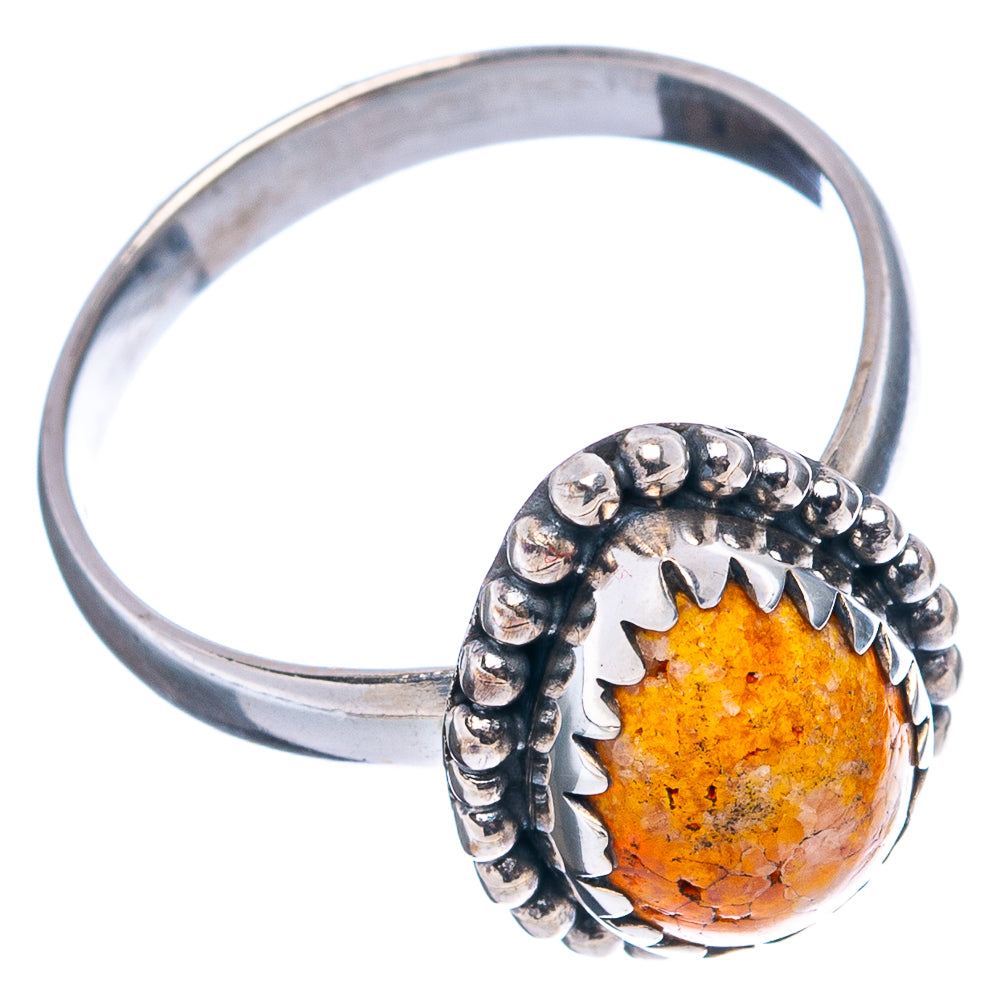 Bumblebee Jasper Ring Size 8.25 (.925 Sterling Silver)