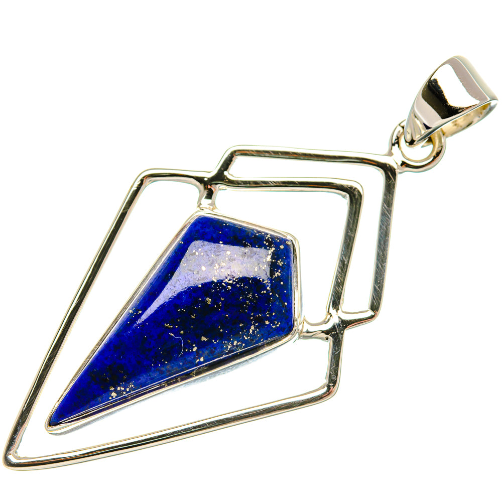 Premium Lapis Lazuli 925 Sterling Silver Pendant 1 7/8" (925 Sterling Silver) PD37754