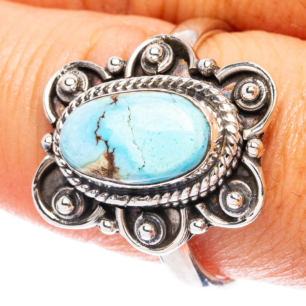 Rare Golden Hills Turquoise Ring Size 9 (925 Sterling Silver) R4866