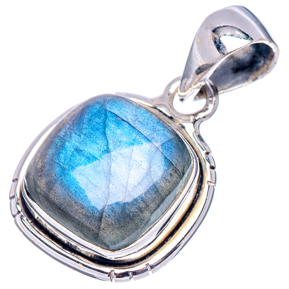 Labradorite Pendant 7/8" (.925 Sterling Silver)