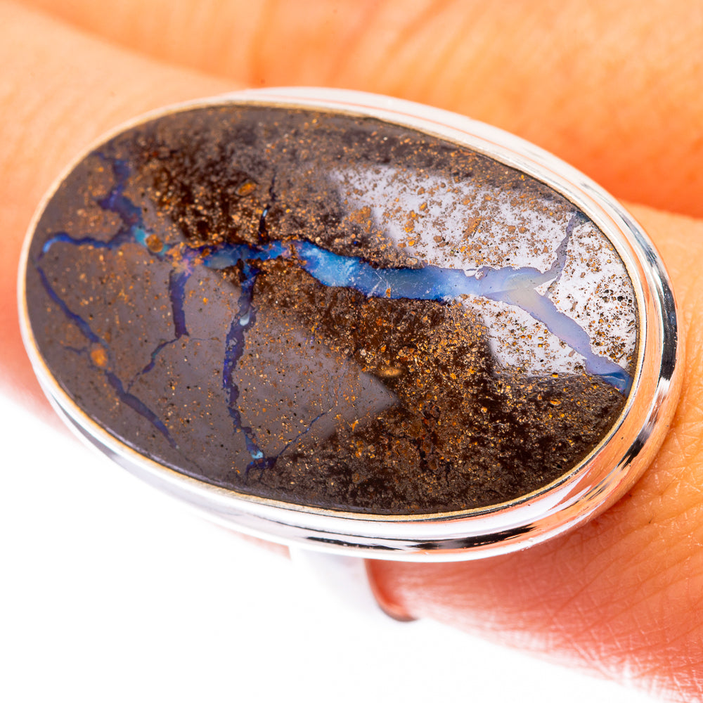 Large Boulder Opal Ring Size 9 (925 Sterling Silver) R141400