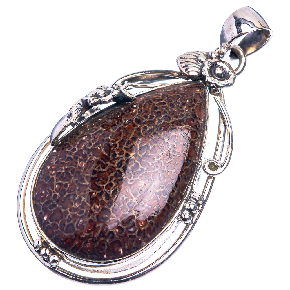 Dinosaur Bone Pendant 1 7/8" (925 Sterling Silver) P38894