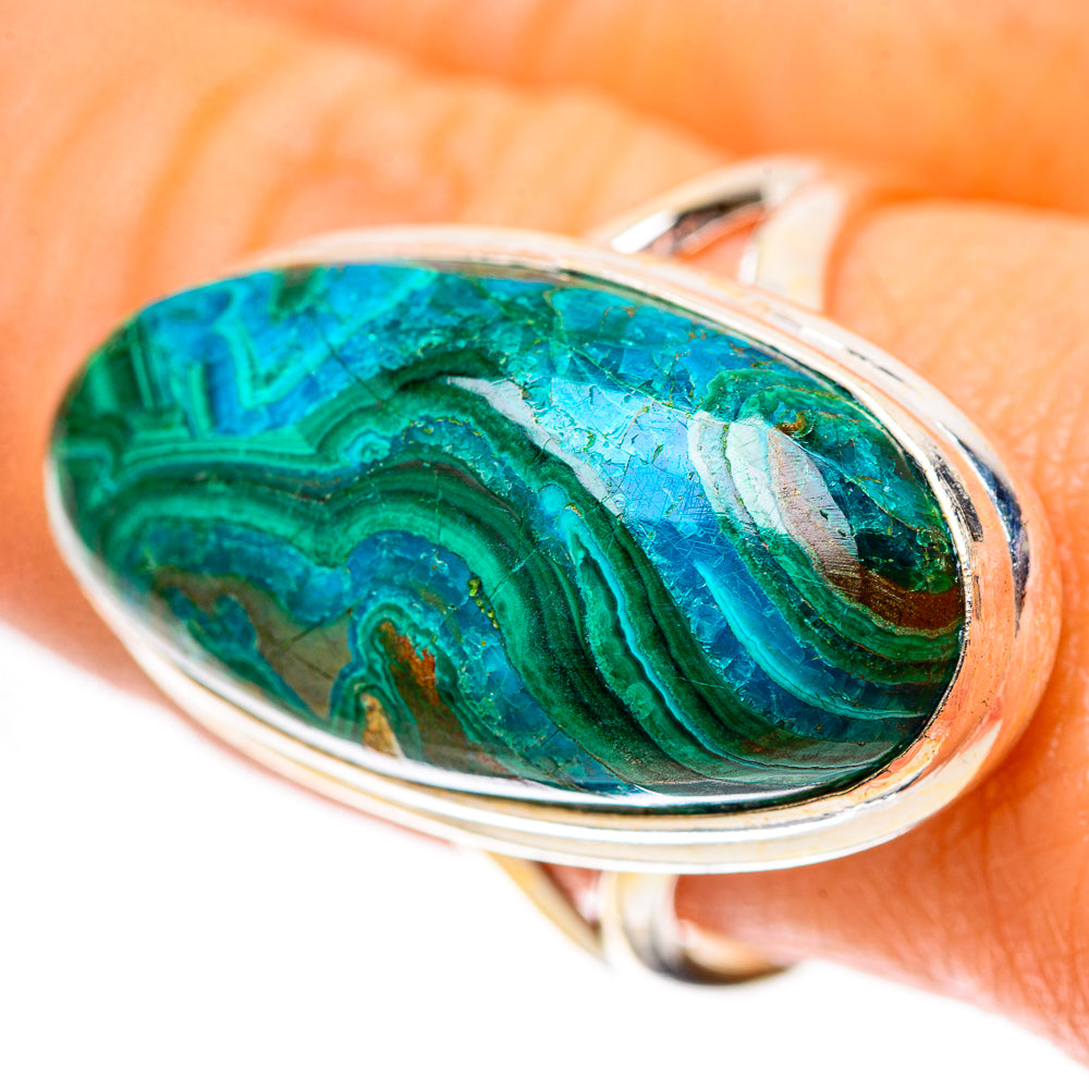Malachite In Chrysocolla Ring Size 9 (925 Sterling Silver) RING139248