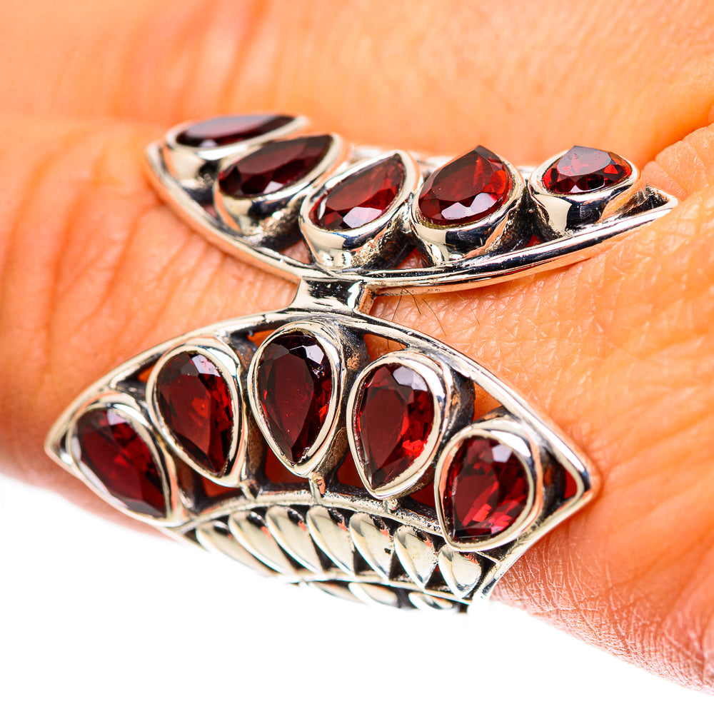 Large Garnet Ring Size 9 (925 Sterling Silver) RING138618