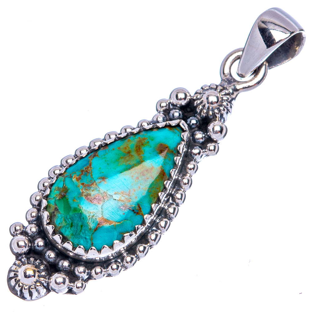 Rare Arizona Turquoise Pendant 1 5/8" (925 Sterling Silver) P42089