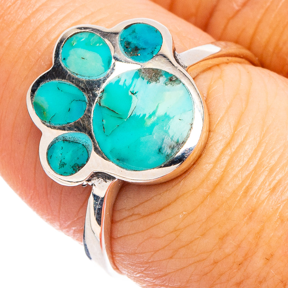 Rare Arizona Turquoise Paw Ring Size 7.5 (.925 Sterling Silver)