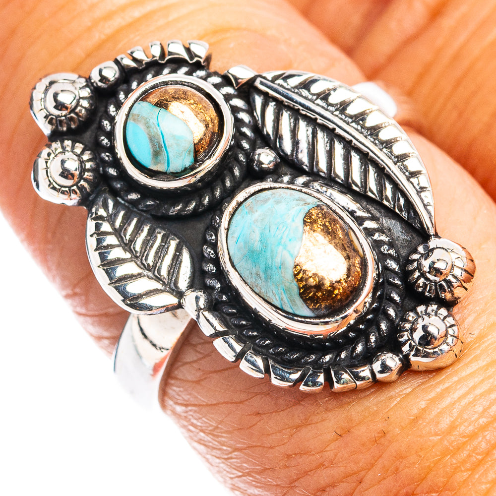 Cotton Candy Turquoise Ring Size 8 (.925 Sterling Silver)