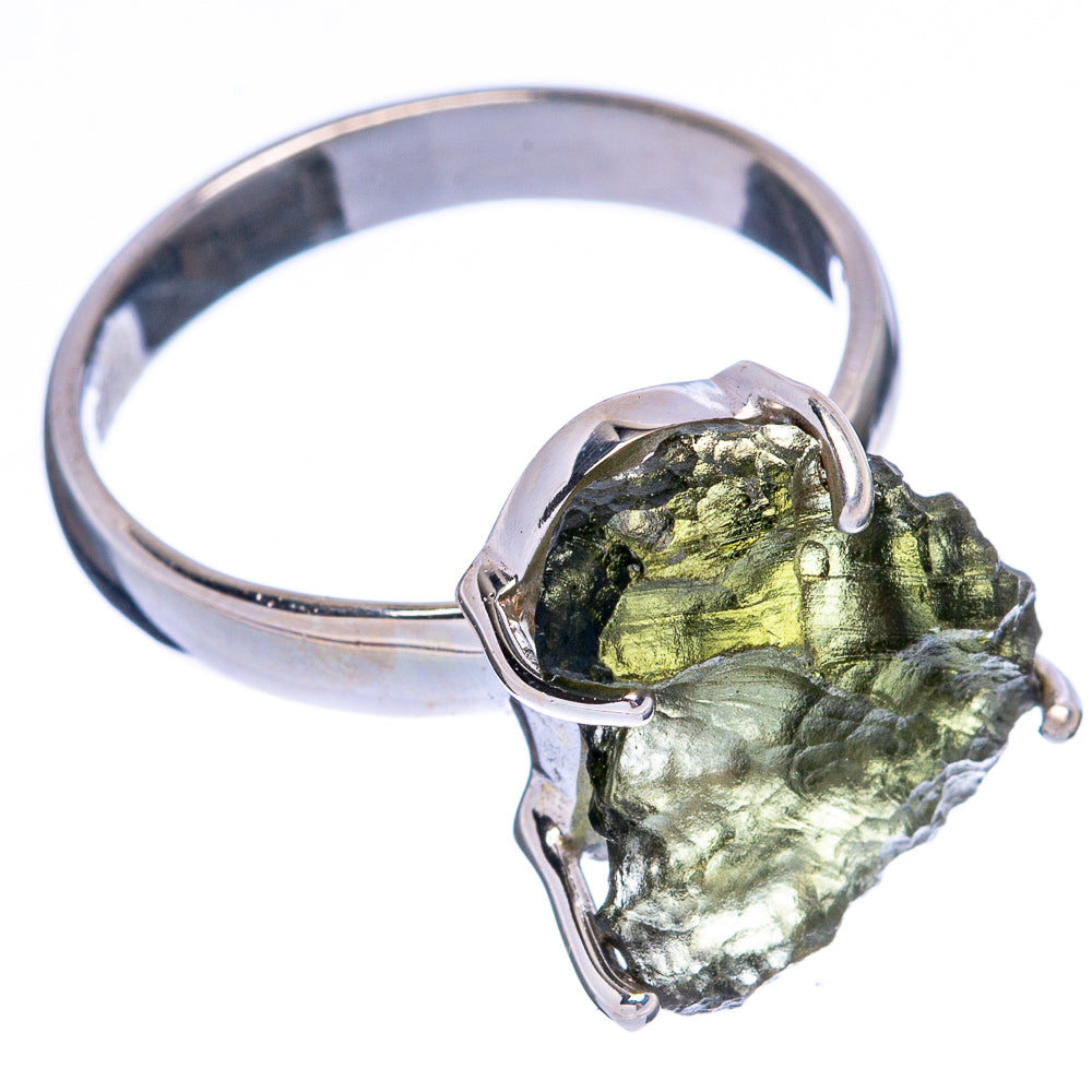 Rare Czech Moldavite Ring Size 8 (925 Sterling Silver) R146745
