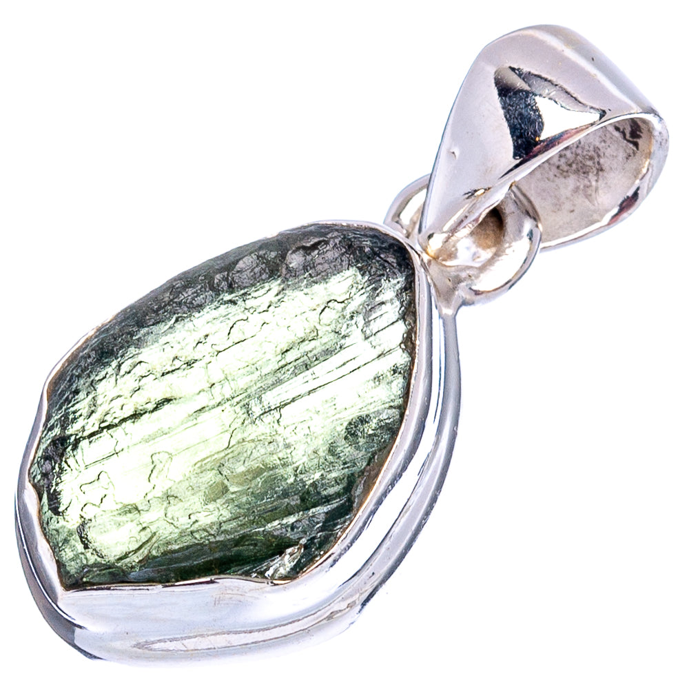 Rare Moldavite Pendant 1" (.925 Sterling Silver)