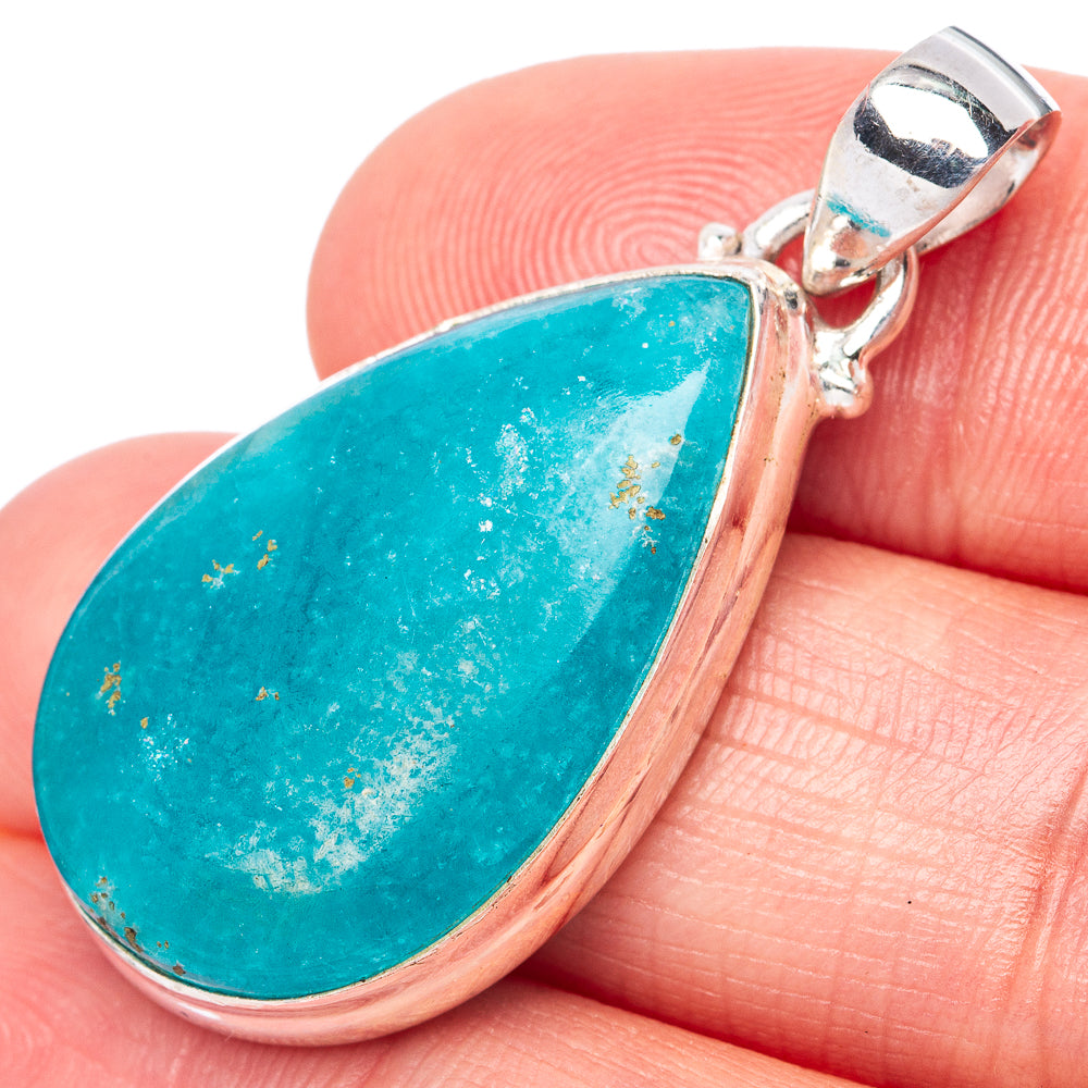 Rare Smithsonite 925 Sterling Silver Pendant 1 1/2" (925 Sterling Silver) P42596