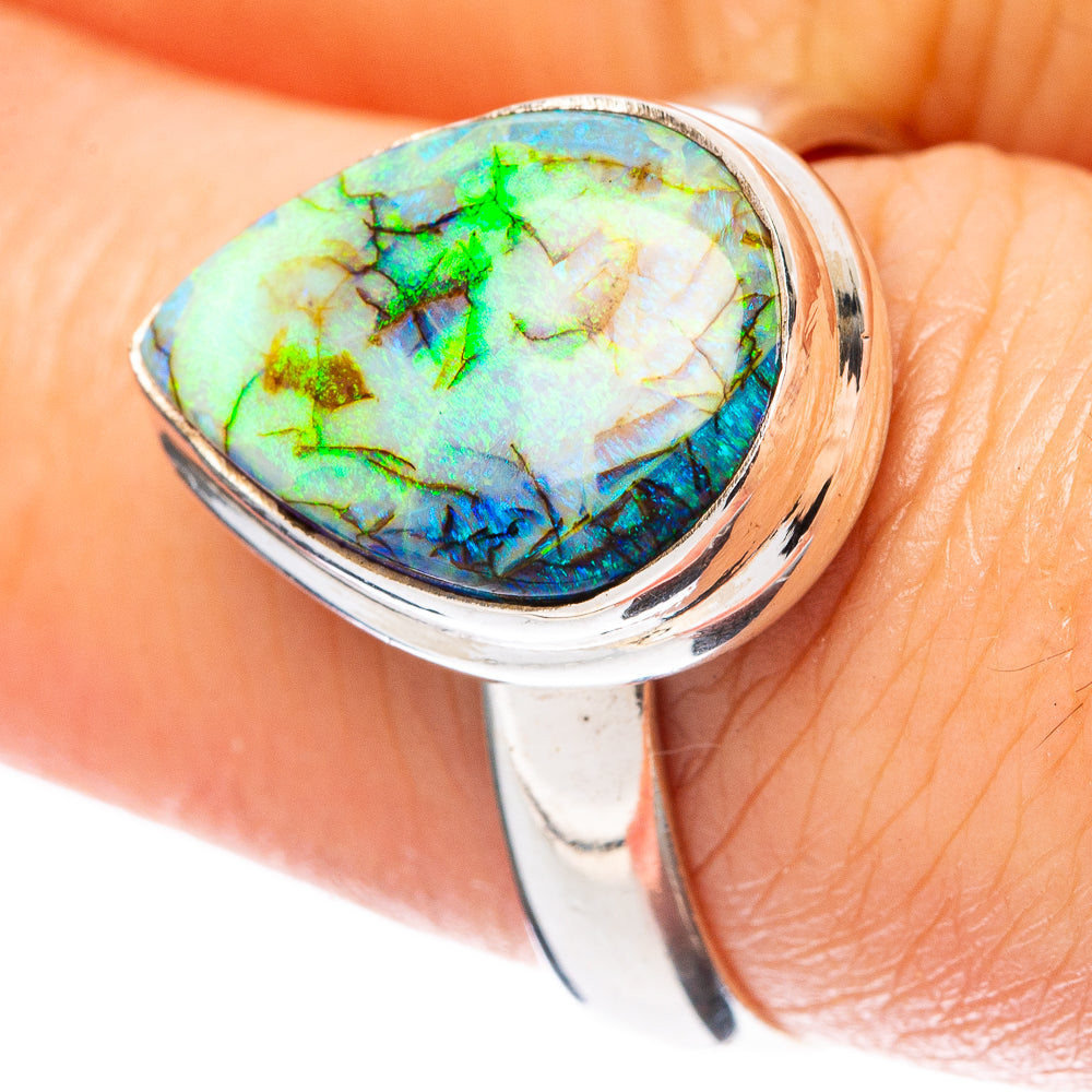 Rare Sterling Opal Ring Size 8 (925 Sterling Silver) R4311