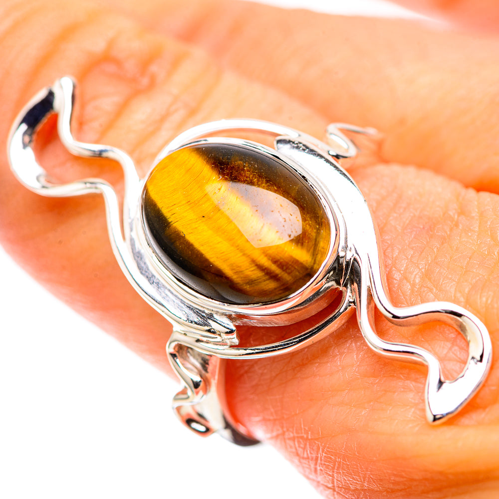 Premium Tiger Eye Ring Size 9 (925 Sterling Silver) RING138211