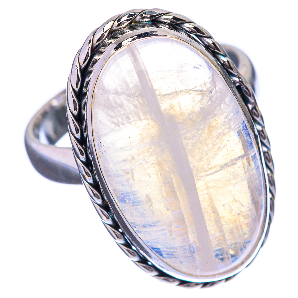 Rainbow Moonstone Ring Size 7 (925 Sterling Silver) R142697