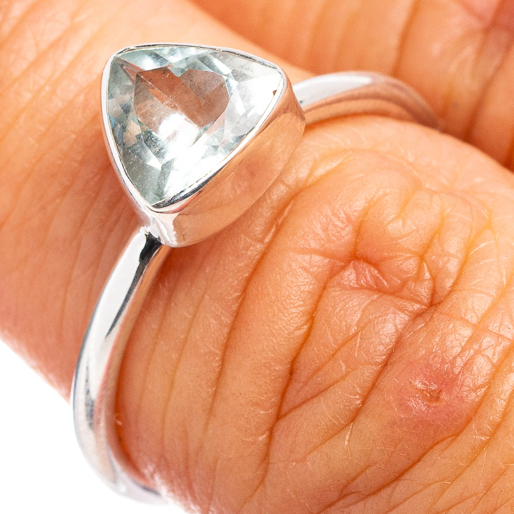 Aquamarine Ring Size 6.75 (.925 Sterling Silver)