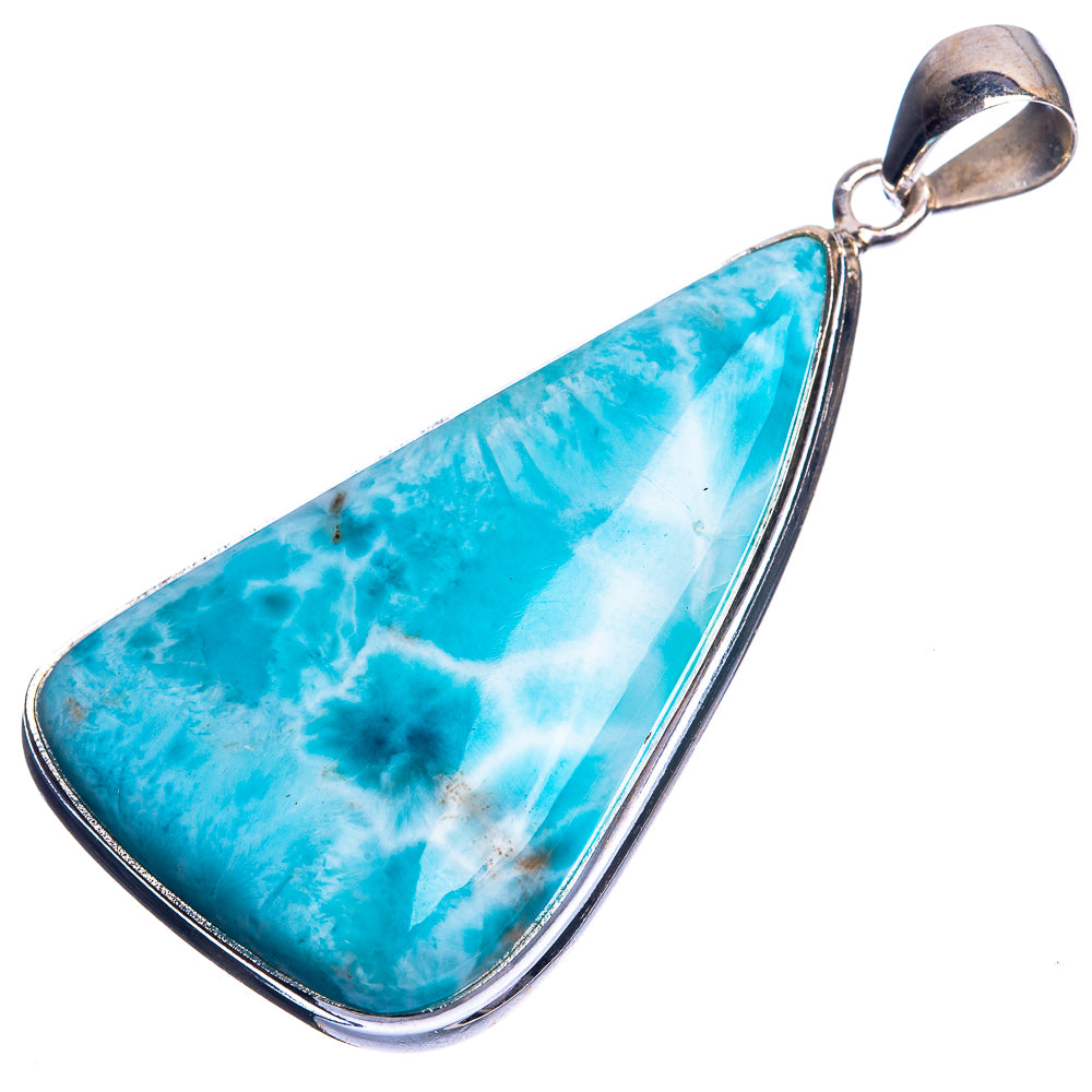 Larimar Pendant 2 1/8" (925 Sterling Silver) P39218